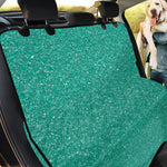 Turquoise (NOT Real) Glitter Print Pet Car Back Seat Cover