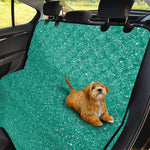 Turquoise (NOT Real) Glitter Print Pet Car Back Seat Cover