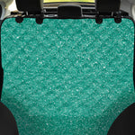 Turquoise (NOT Real) Glitter Print Pet Car Back Seat Cover