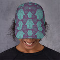 Turquoise Hamsa Pattern Print Baseball Cap