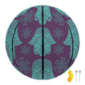 Turquoise Hamsa Pattern Print Basketball