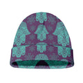 Turquoise Hamsa Pattern Print Beanie