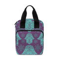 Turquoise Hamsa Pattern Print Bible Tote Bag