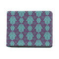 Turquoise Hamsa Pattern Print Bifold Wallet
