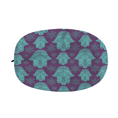 Turquoise Hamsa Pattern Print Car Side Mirror Covers