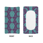 Turquoise Hamsa Pattern Print Changing Pad Cover