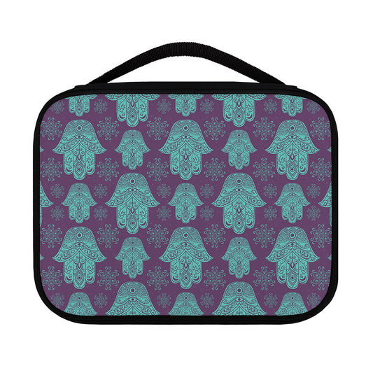 Turquoise Hamsa Pattern Print Classic Bible Case
