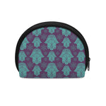 Turquoise Hamsa Pattern Print Coin Purse