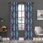 Turquoise Hamsa Pattern Print Curtain