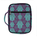 Turquoise Hamsa Pattern Print Front Pocket Bible Bag