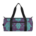 Turquoise Hamsa Pattern Print Gym Bag
