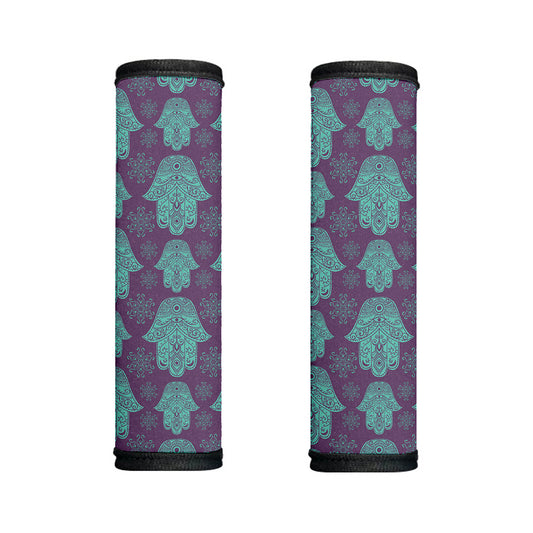 Turquoise Hamsa Pattern Print Handle Covers