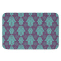 Turquoise Hamsa Pattern Print Indoor Door Mat