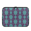 Turquoise Hamsa Pattern Print Laptop Sleeve