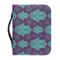 Turquoise Hamsa Pattern Print Leather Bible Cover