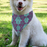 Turquoise Hamsa Pattern Print Over The Collar Dog Bandana