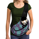 Turquoise Hamsa Pattern Print Pet Sling Carrier