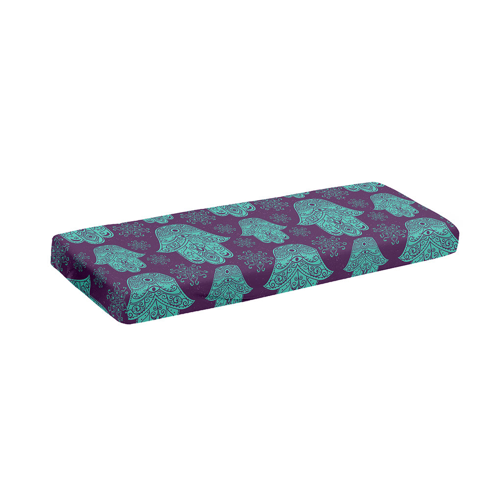 Turquoise Hamsa Pattern Print Piano Keyboard Cover