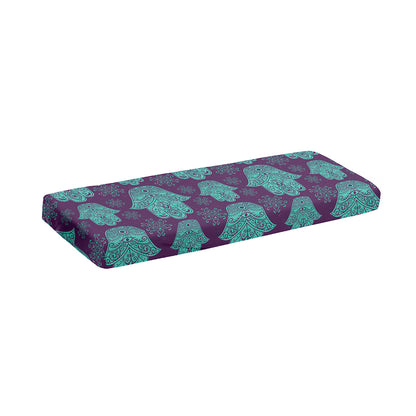 Turquoise Hamsa Pattern Print Piano Keyboard Cover