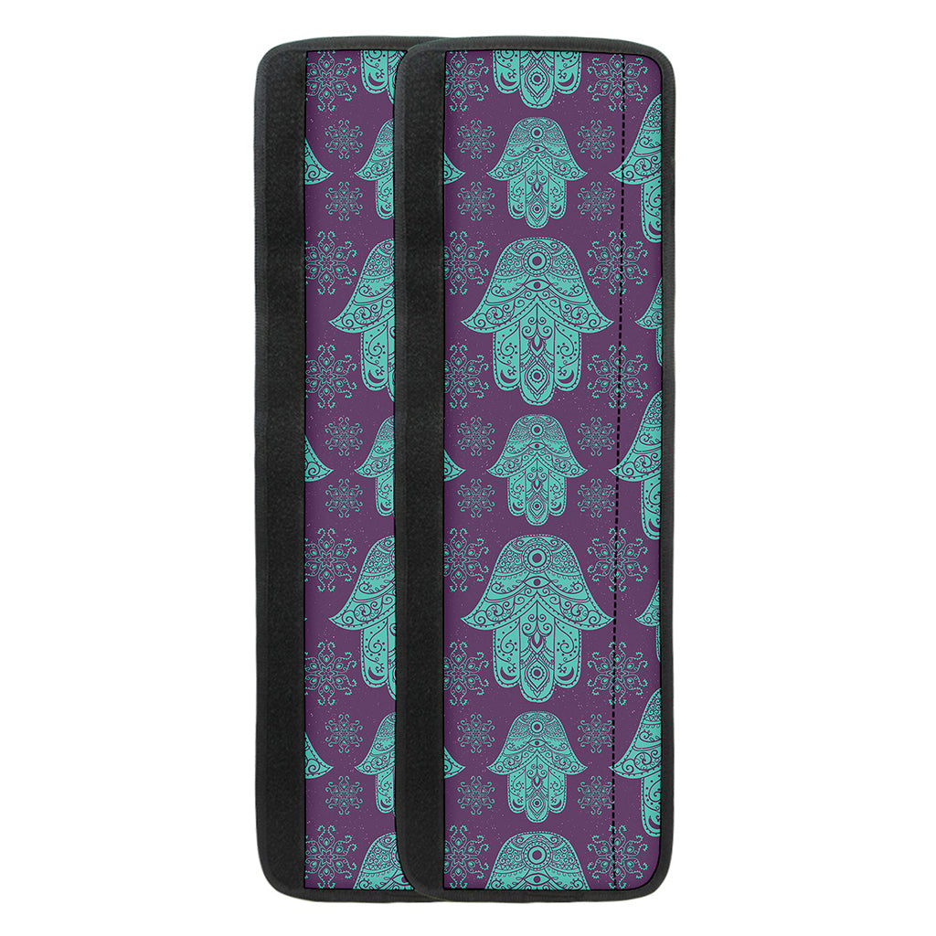 Turquoise Hamsa Pattern Print Refrigerator Handle Covers