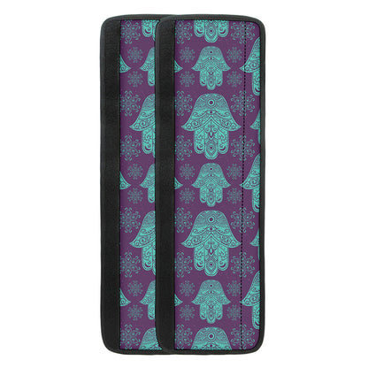 Turquoise Hamsa Pattern Print Refrigerator Handle Covers