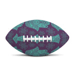 Turquoise Hamsa Pattern Print Rugby Ball