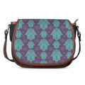 Turquoise Hamsa Pattern Print Saddle Bag