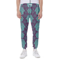 Turquoise Hamsa Pattern Print Joggers