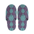 Turquoise Hamsa Pattern Print Slippers