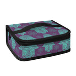 Turquoise Hamsa Pattern Print Small Lunch Bag