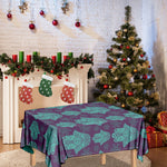 Turquoise Hamsa Pattern Print Tablecloth