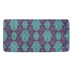 Turquoise Hamsa Pattern Print Towel