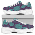 Turquoise Hamsa Pattern Print White Chunky Shoes