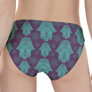 Turquoise Hamsa Pattern Print Women's Panties