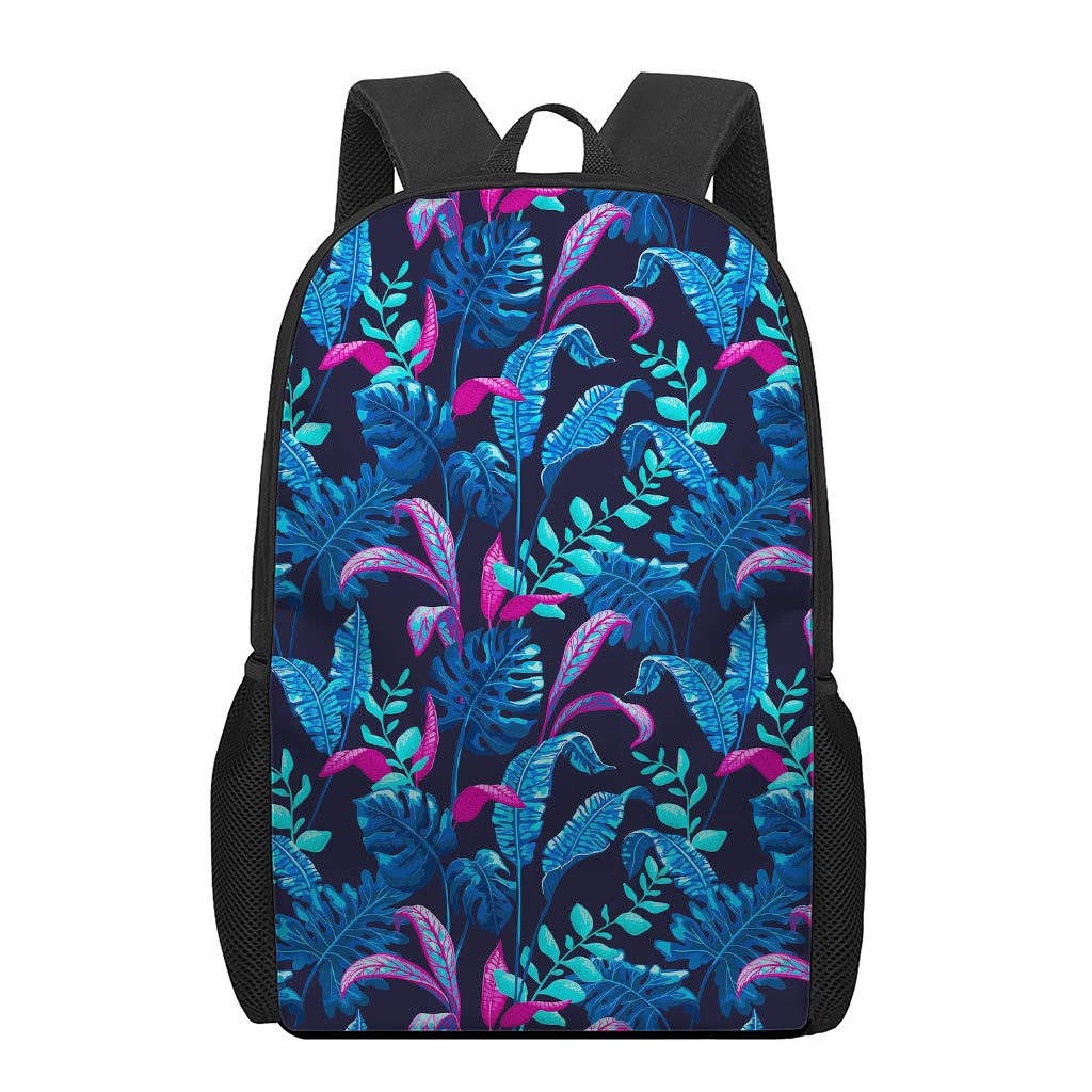 Turquoise Hawaii Tropical Pattern Print 17 Inch Backpack