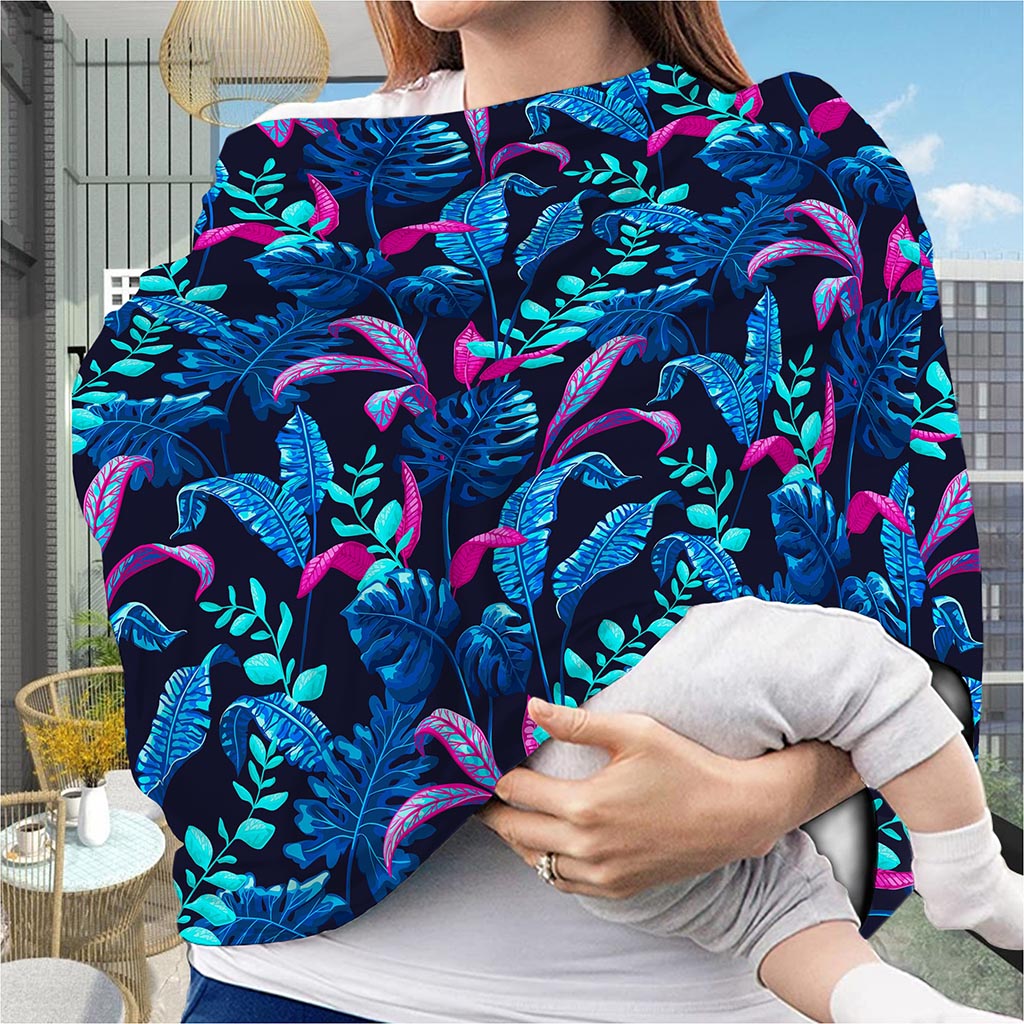 Turquoise Hawaii Tropical Pattern Print Baby Seat Cover
