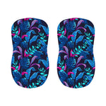 Turquoise Hawaii Tropical Pattern Print Bar Stool Covers