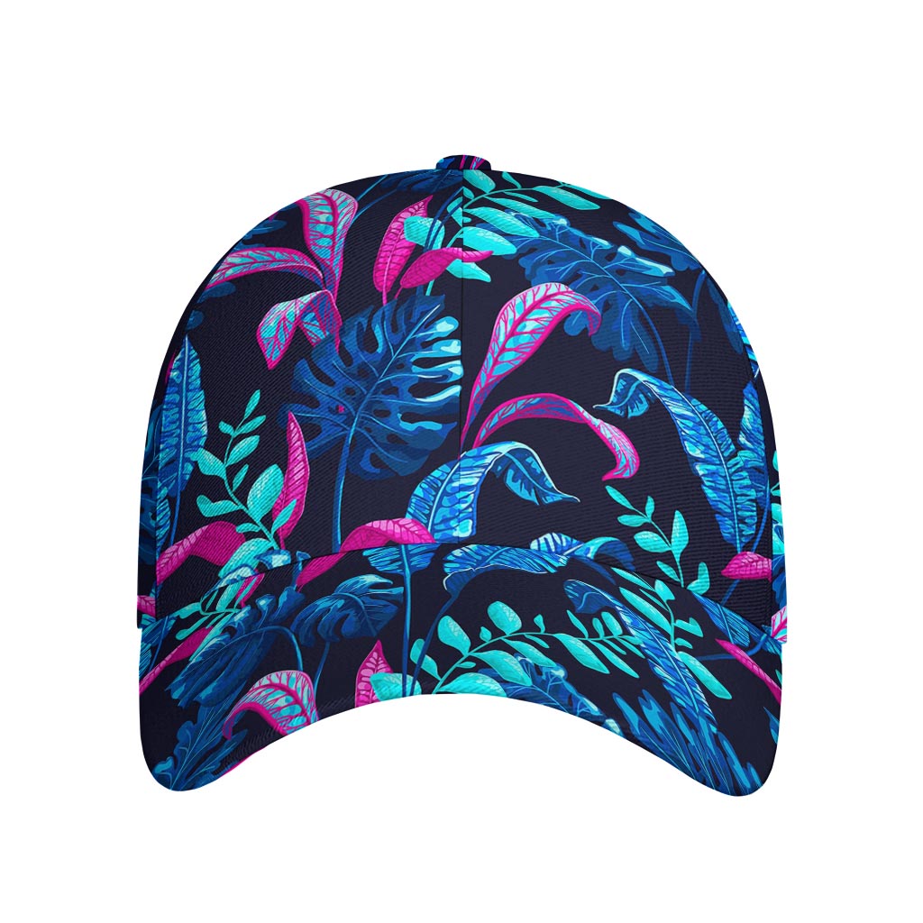 Turquoise Hawaii Tropical Pattern Print Baseball Cap