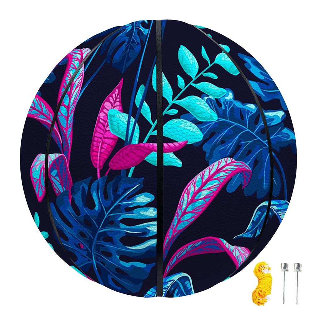 Turquoise Hawaii Tropical Pattern Print Basketball