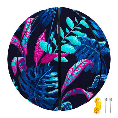 Turquoise Hawaii Tropical Pattern Print Basketball