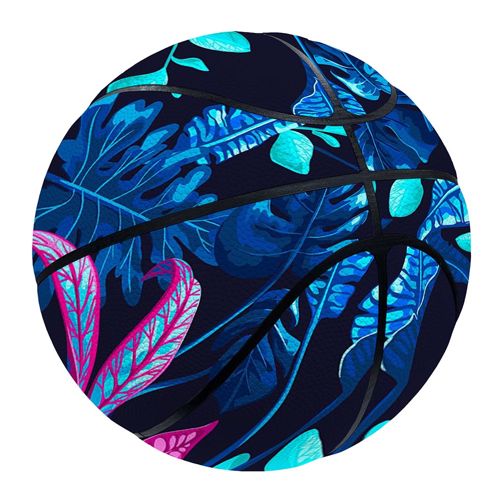 Turquoise Hawaii Tropical Pattern Print Basketball