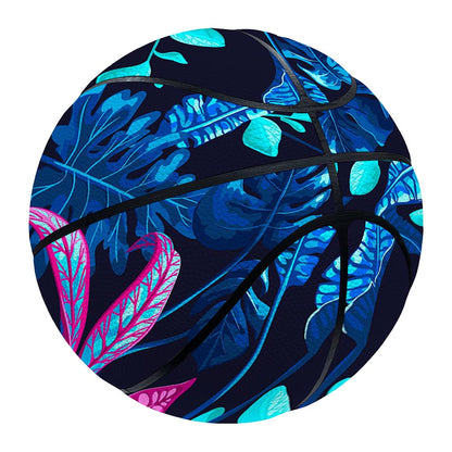 Turquoise Hawaii Tropical Pattern Print Basketball