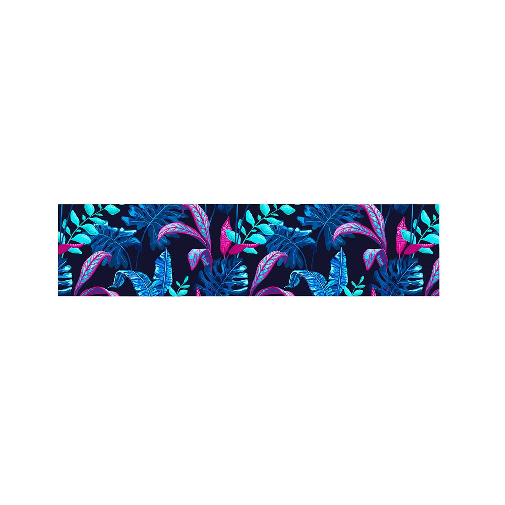 Turquoise Hawaii Tropical Pattern Print Bed Runner