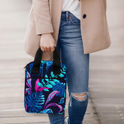 Turquoise Hawaii Tropical Pattern Print Bible Tote Bag