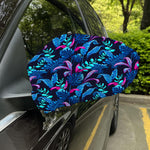Turquoise Hawaii Tropical Pattern Print Car Side Mirror Covers