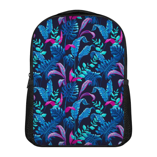 Turquoise Hawaii Tropical Pattern Print Casual Backpack