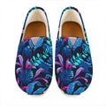 Turquoise Hawaii Tropical Pattern Print Casual Shoes