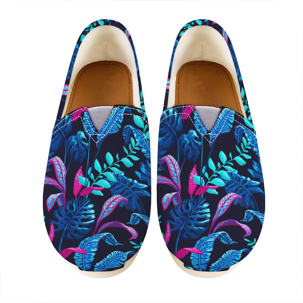 Turquoise Hawaii Tropical Pattern Print Casual Shoes