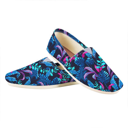 Turquoise Hawaii Tropical Pattern Print Casual Shoes