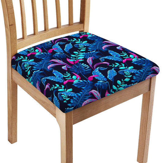 Turquoise Hawaii Tropical Pattern Print Chair Cushion Cover